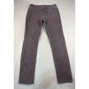 Garnet Hill Women's Size 4 Brown Corduroy‎ Pants Straight Leg Mid Rise Casual